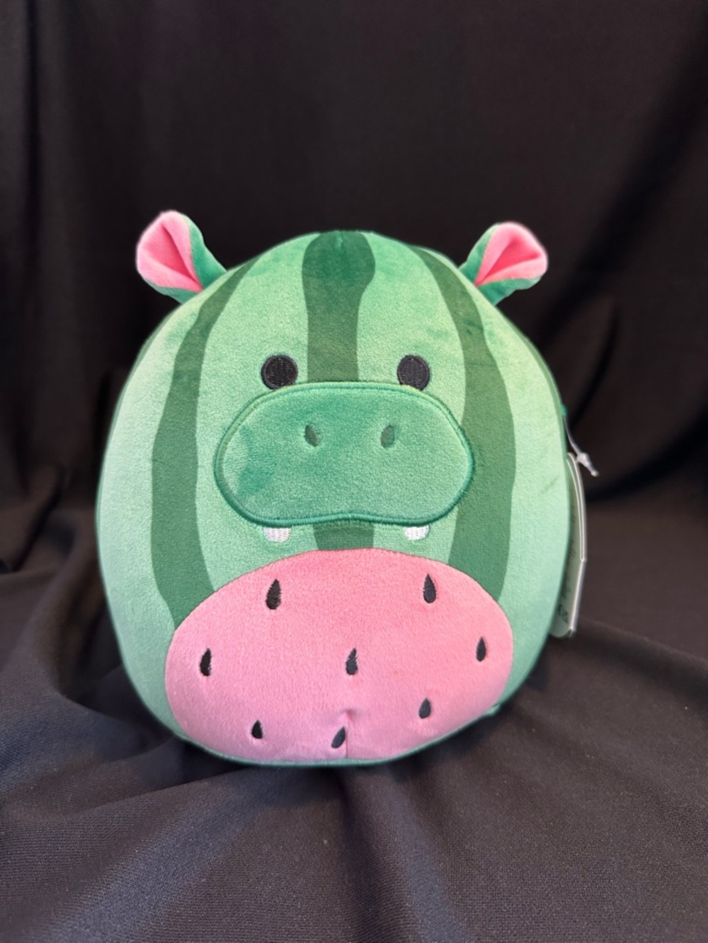 Squishmallow NWT Watermelon Hippo Plush Pillow - Green & Pink